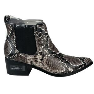 Blondo Emelia Women Shoes 6.5 / 36.5 Faux Snake Leather Ankle Chelsea Boots